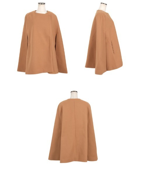 KOBE LETTUCE（神戸レタス） ノーカラーコート コート ケープコート