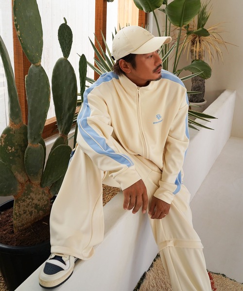 ★美品★ Re:room サイドライン2WAYワイドトラックパンツ Re:room】SIDE LINE 2WAY WIDE TRACK PANTS［REP227］ | #Re