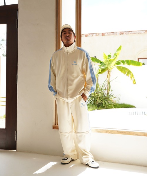 ★美品★ Re:room サイドライン2WAYワイドトラックパンツ Re:room】SIDE LINE 2WAY WIDE TRACK PANTS［REP227］ | #Re