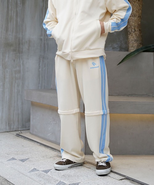 ★美品★ Re:room サイドライン2WAYワイドトラックパンツ Re:room】SIDE LINE 2WAY WIDE TRACK PANTS［REP227］ | #Re