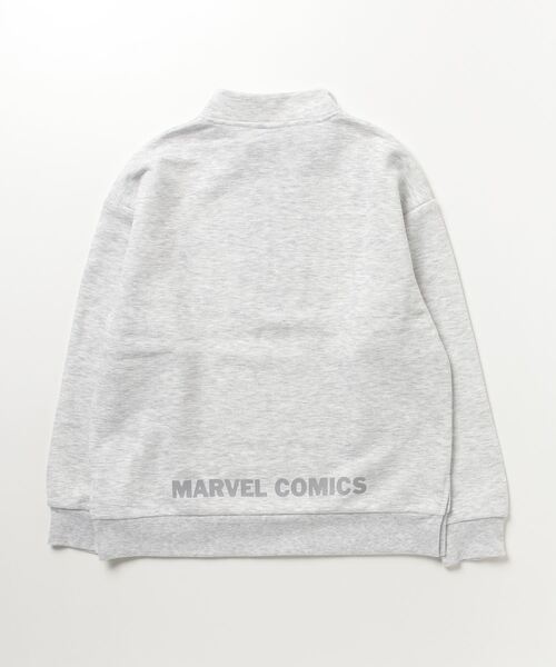 トレーナー スウェット マーベル MARVEL スウェット裏起毛ハーフジップ レディース MARVEL トレーナー スウェット マーベル スウェット裏起毛ハーフ