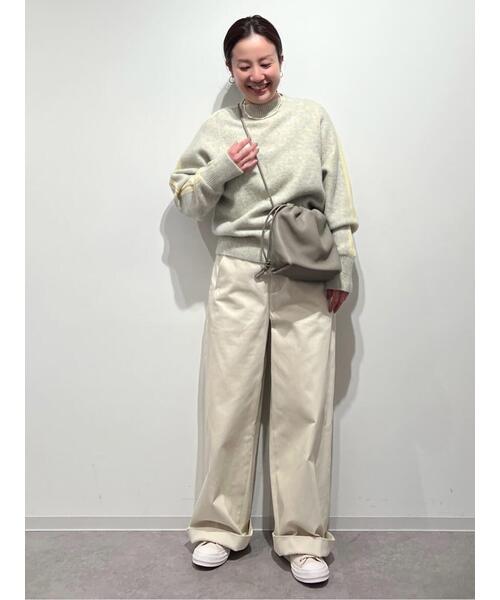 human woman ニット セーター 袖ラインニット レディース