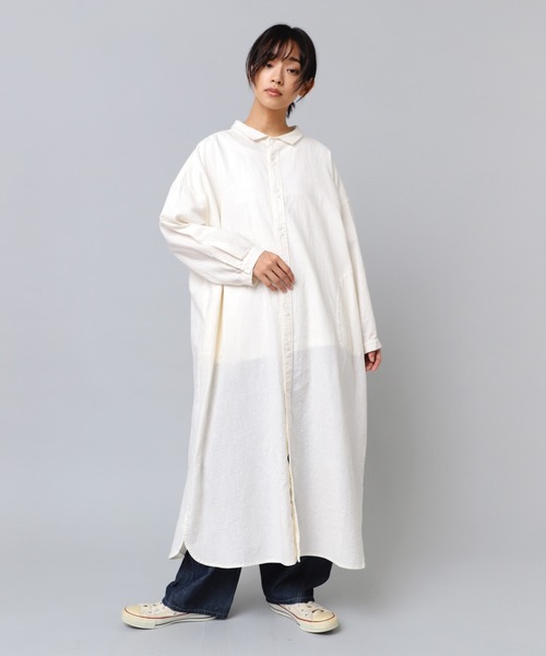 新品未使用アトリエgg　アトリエジジ　カフェ　ド　パリ　リネン　シャツワンピース URCH RNA シャツワンピース D1640 アトリエシャツワンピース