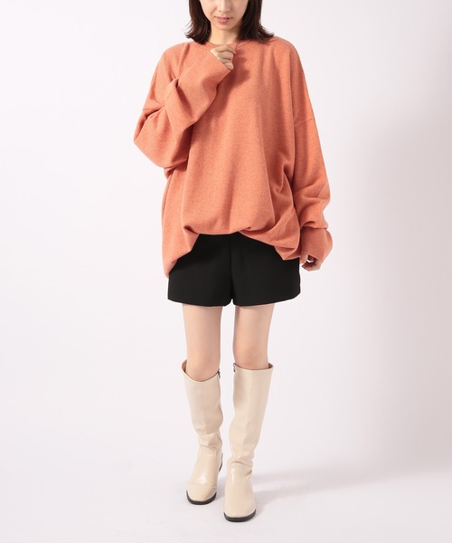 エイトン カシミア100％ クルーネックニットセーター アイボリー SETUP7（セットアップセブン） ニット セーター 「SETUP7」日本製