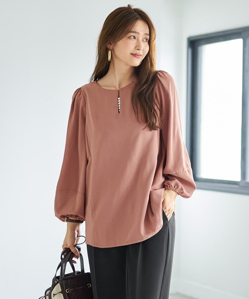 STYLE DELI（スタイルデリ） tシャツ 外せるパール付きチュニック