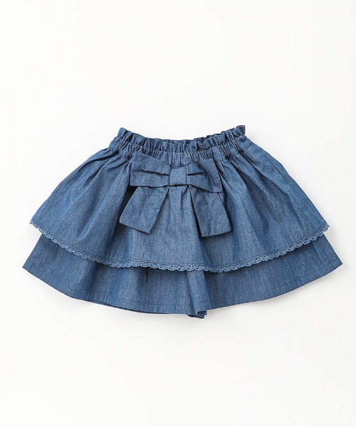 Biquette Club スカート リボン付きフリルキュロット キッズ