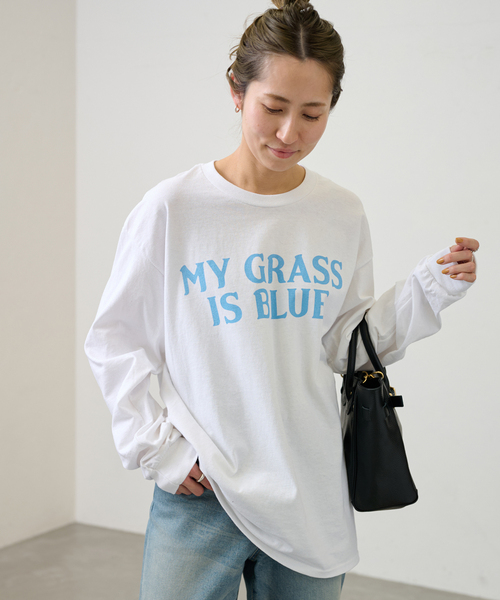 インポートロッサ　ネイビー　紺　長袖　Tシャツ　ブラウス　レース　レディース　L インポートロッサネイビー紺長袖TシャツブラウスレースレディースL