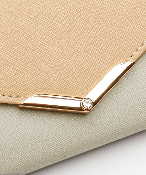 Delitto様の商品です。 itto 財布 品のある、大人デザインV字ビジュー長財布 レディース