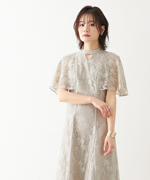 Neina ドレス 総レースフレアワンピースドレス 大きいサイズ有「Neina