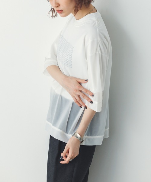 tシャツ シアーホルターセットトップス レディース hunch tシャツ 「WEB限定/別注」シアー 半袖Tシャツ レディース