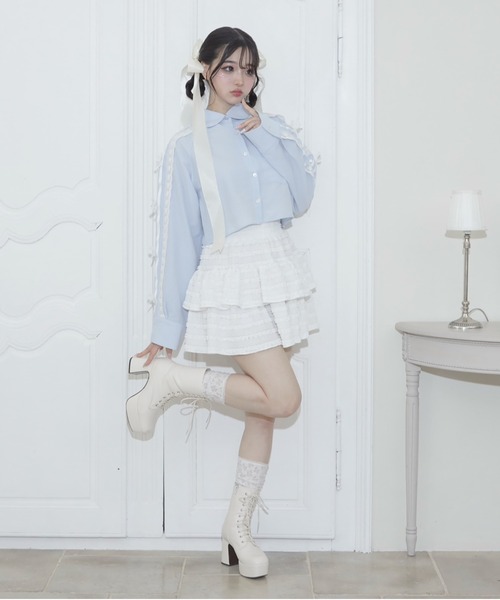 未使用品　あしながおじさん　 本革 リボンフリル付きロングブーツ　ワインレッド ブーツ（レディース） あしながおじさん 人気ブランドランキング