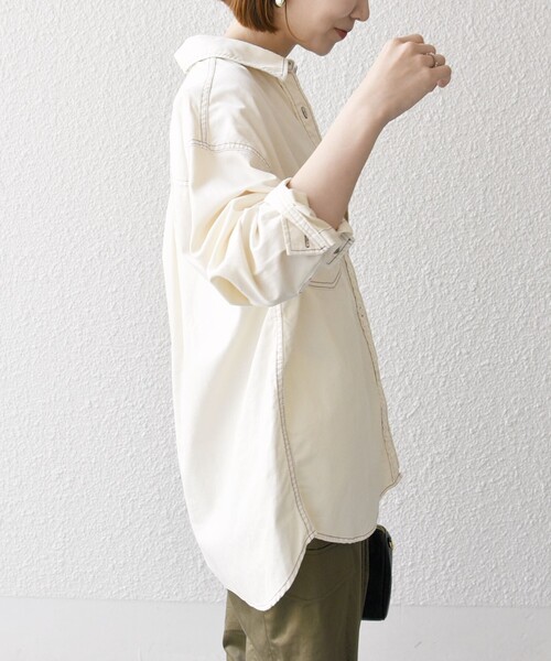 ブラウス シャツ SHIPS any: デニム ポケット シャツ「SHIPS any DENIM」 レディース SHIPS any: デニム ポケット シャツ［SHIPS any DENIM］（シャツ