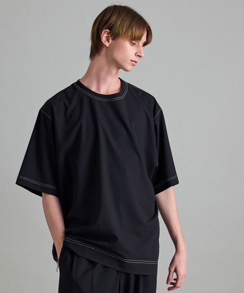 半袖Tシャツ メンズ コントラストカラーストライプ 2色 cast24-09_a.jpg