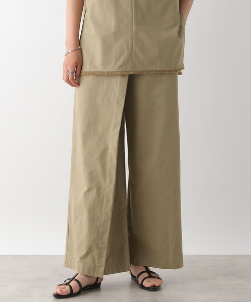 LEPSIM パンツ リネン混ラップパンツ 124123 レディース