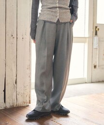 グレー　タックワイドパンツ ユニクロ公式 | タックワイドパンツ