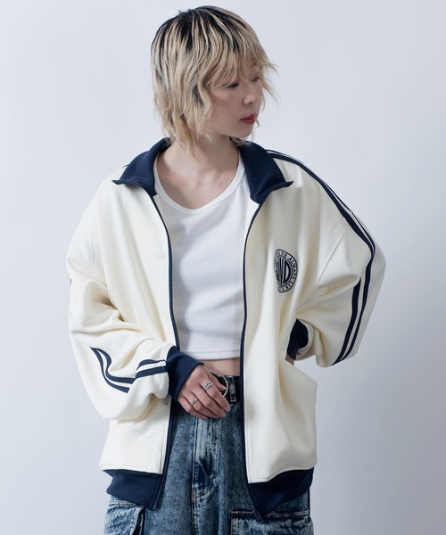 トラックジャケット Starting Over ジャージ embroidery side line track jacket/胸