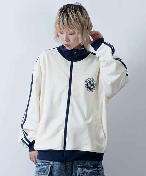ティガー刺繍ジャケット Lサイズ Starting Over ジャージ embroidery side line track jacket/胸