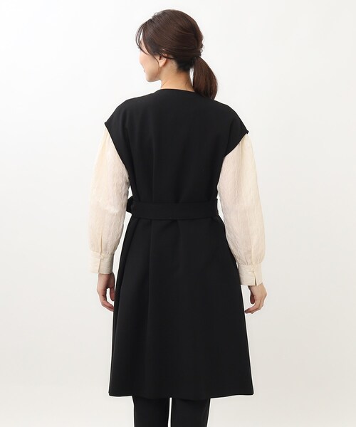 Reflect ベスト ジレ 「SALE／手洗い可」サッシュベルト付き