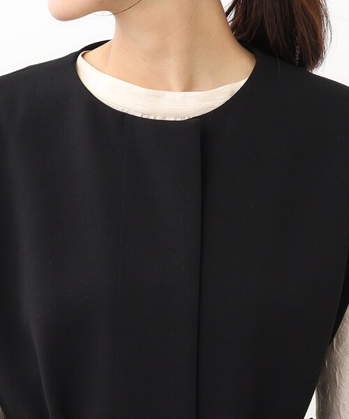 ベスト ジレ 「SALE／手洗い可」サッシュベルト付きロングジレ レディース Reflect ベスト ジレ 「SALE／手洗い可」サッシュベルト付き