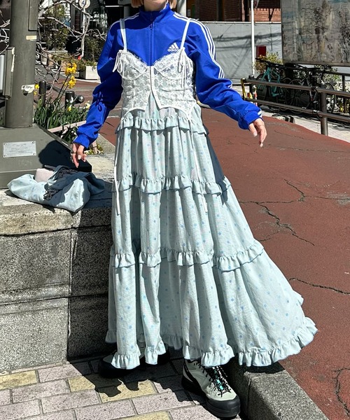 フリルティアードキャミワンピース Alley Tokyo ワンピース フリルティアードキャミワンピ