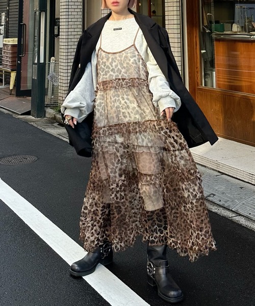 【最終値下げ】アリートーキョー　ティアードキャミワンピース　ベビーピンク　シアー Alley Tokyo ワンピース フリルティアードキャミワンピ