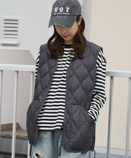 TAION（タイオン） ダウンベスト ベスト MILITARY V NECK W-ZIP DOWN