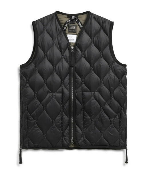 TAION/タイオン MILTARY V NECK WZIP DOWN ベスト TAION/タイオン MILITARY W-ZIP V NECK DOWN VEST ミリタリー V