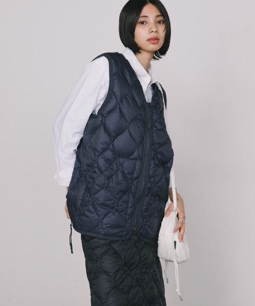 TAION MILITARY WZIP V VEST ダウンベスト TAION ミリタリーVネックダブルジップダウンベスト