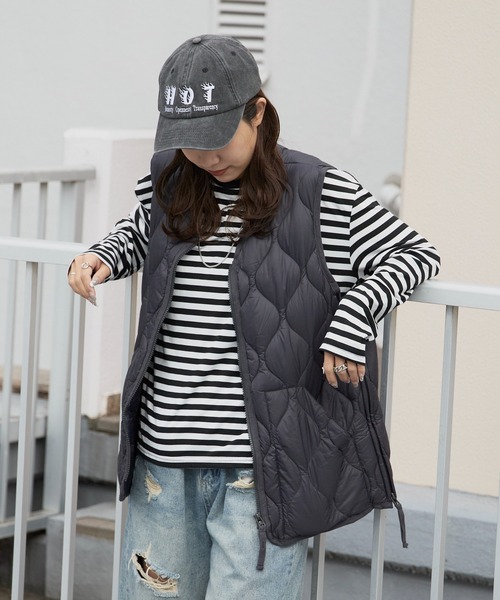TAION（タイオン） ダウンベスト ベスト MILITARY V NECK W-ZIP DOWN
