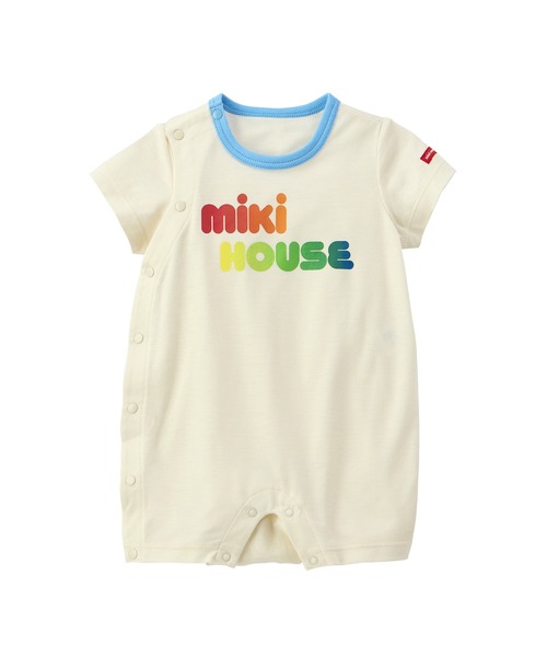 MIKI HOUSE（ミキハウス） ベビー服 ロンパース ネオンカラーロゴ