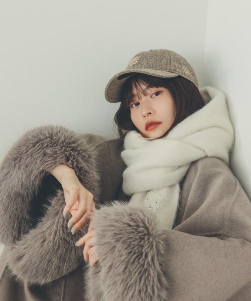 SNIDEL（スナイデル） コート アウター ファー付きミドルケープコート