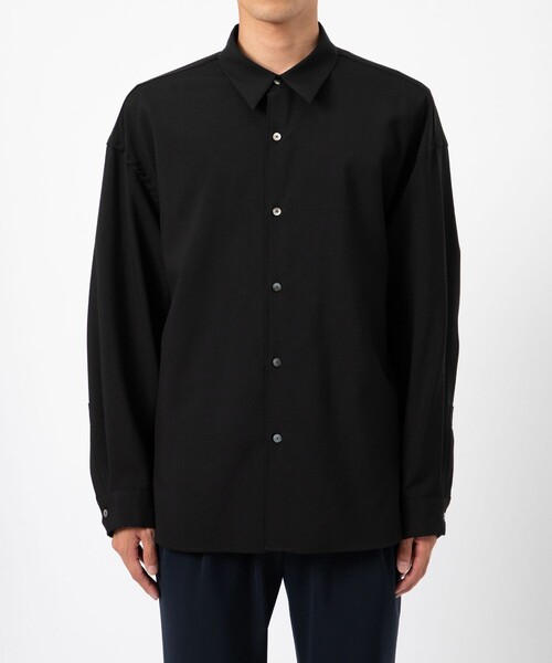 STUDIOUS メンズ　シャツ　長袖 STUDIOUS（ステュディオス） シャツ THE WASHABLE WOOL SHIRTS/洗える