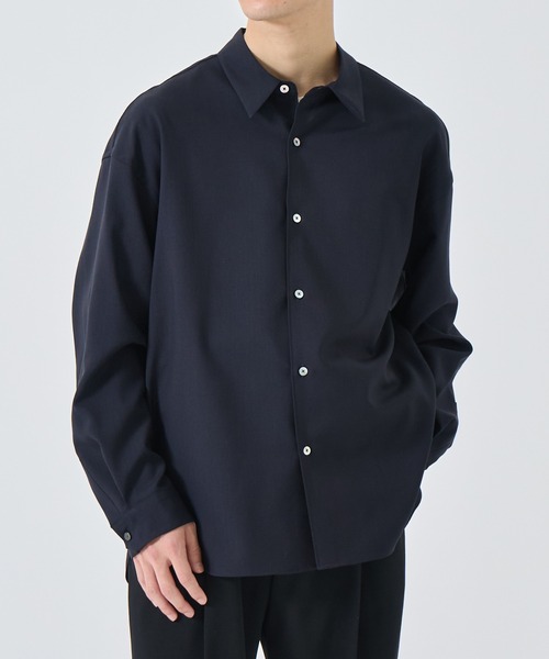 STUDIOUS（ステュディオス） シャツ THE WASHABLE WOOL SHIRTS/洗える