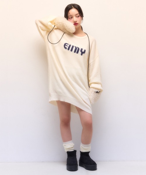 eimy istoire ワンピース EIMYロゴニットワンピース レディース 