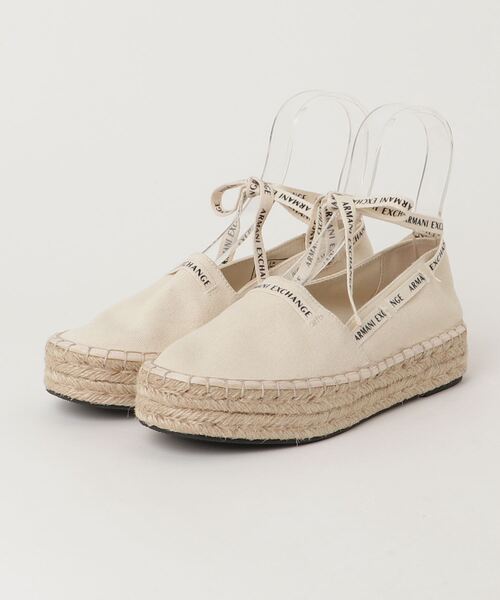「ARMANI EXCHANGE」 エスパドリーユ 38 ベージュ レディース