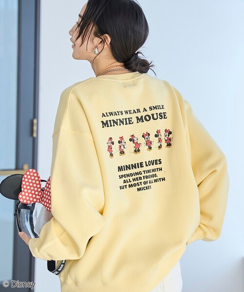 トレーナー スウェット 「Disney／ディズニー」coen限定 バックプリント裏起毛スウェット レディース メンズ