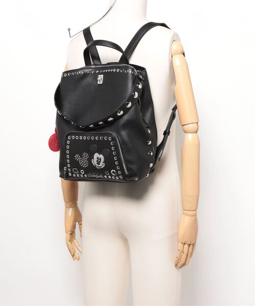 デジグアル desigual ☆ ミッキーコラボリュック　バッグパック 黒 ミッキーマウス™のレリーフ付きリュックサック 女性用 I