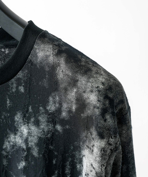 5351 POUR LES HOMMES tシャツ 「25S/S」ダメージ ジャガード 長袖 T