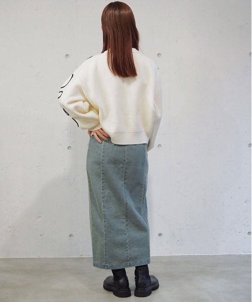 レディーストップス  刺繍ニット[プルオーバー]GT170227 tiptop+pocket ティップトッププラスポケット / コード刺繍