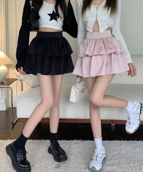 ティアードフリルスカート　サイズ2 スカート 2段ティアードフリルミニスカート : ZOZOTOWN Yahoo!店