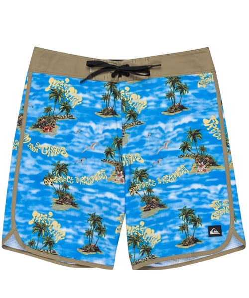 Special 80s QUIK SILVER クイックシルバー　総柄　サーフ Quiksilver（クイックシルバー） 水着 HIGHLINE SCALLOP 19/クイック