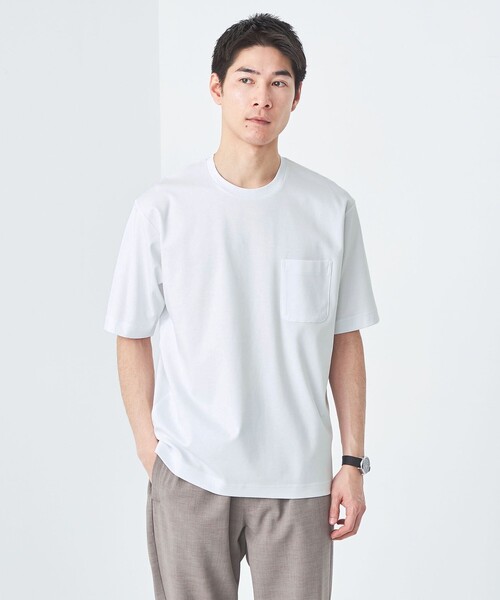 tシャツ オーガニック ポンチ クルーネック Tシャツ メンズ | green label relaxing | 01
