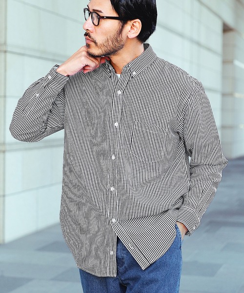 JIGGYS SHOP（ジギーズショップ） シャツ TCブロード ボタンダウン長袖