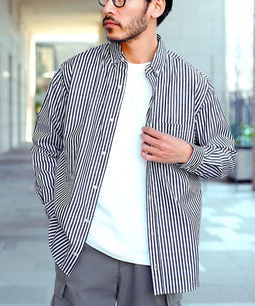 JIGGYS SHOP（ジギーズショップ） シャツ TCブロード ボタンダウン長袖