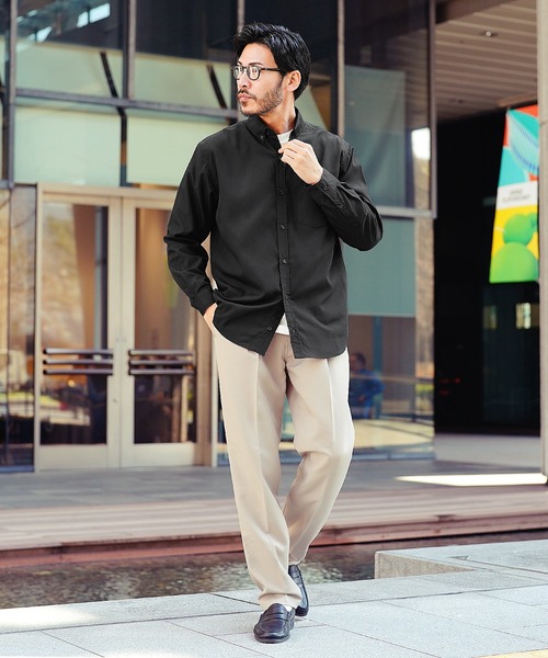 JIGGYS SHOP（ジギーズショップ） シャツ TCブロード ボタンダウン長袖