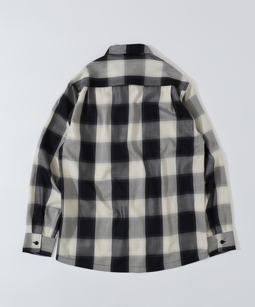 BIG MIKE（ビッグマイク） シャツ レーヨン オンブレチェック ブロック