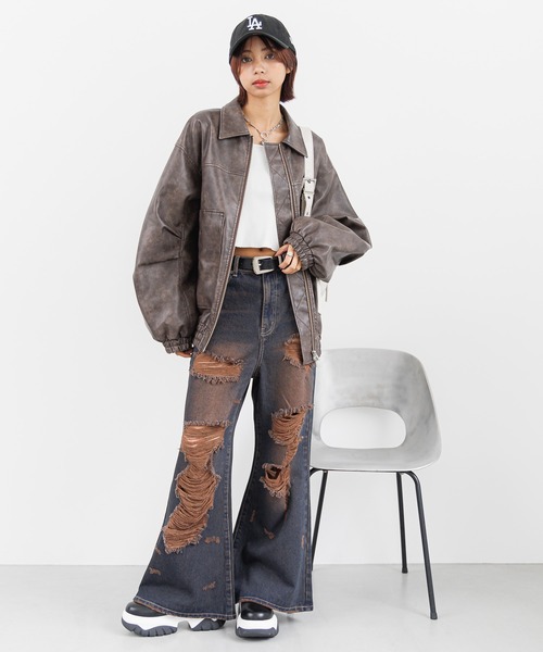 「PAGEBOY」 ブルゾン FREE ブラック レディース_画像7