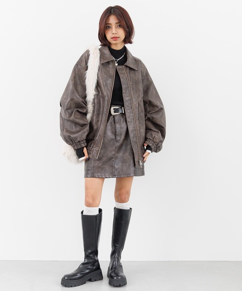 「PAGEBOY」 ブルゾン FREE ブラック レディース_画像9