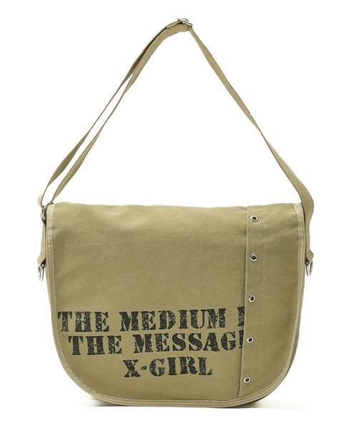 国内配送★X-girl★DISTRESSED PRINT SHOULDER BAG 2色 X-girl ショルダーバッグ バッグ DISTRESSED PRINT SHOULDER BAG