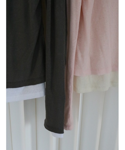 カトリントウキョー、レディース Katrin TOKYO tシャツ henry neck layered tee レディース